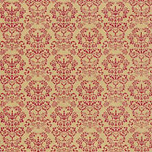 Dollhouse Miniature Wallpaper: Renaissance, Red On Gold